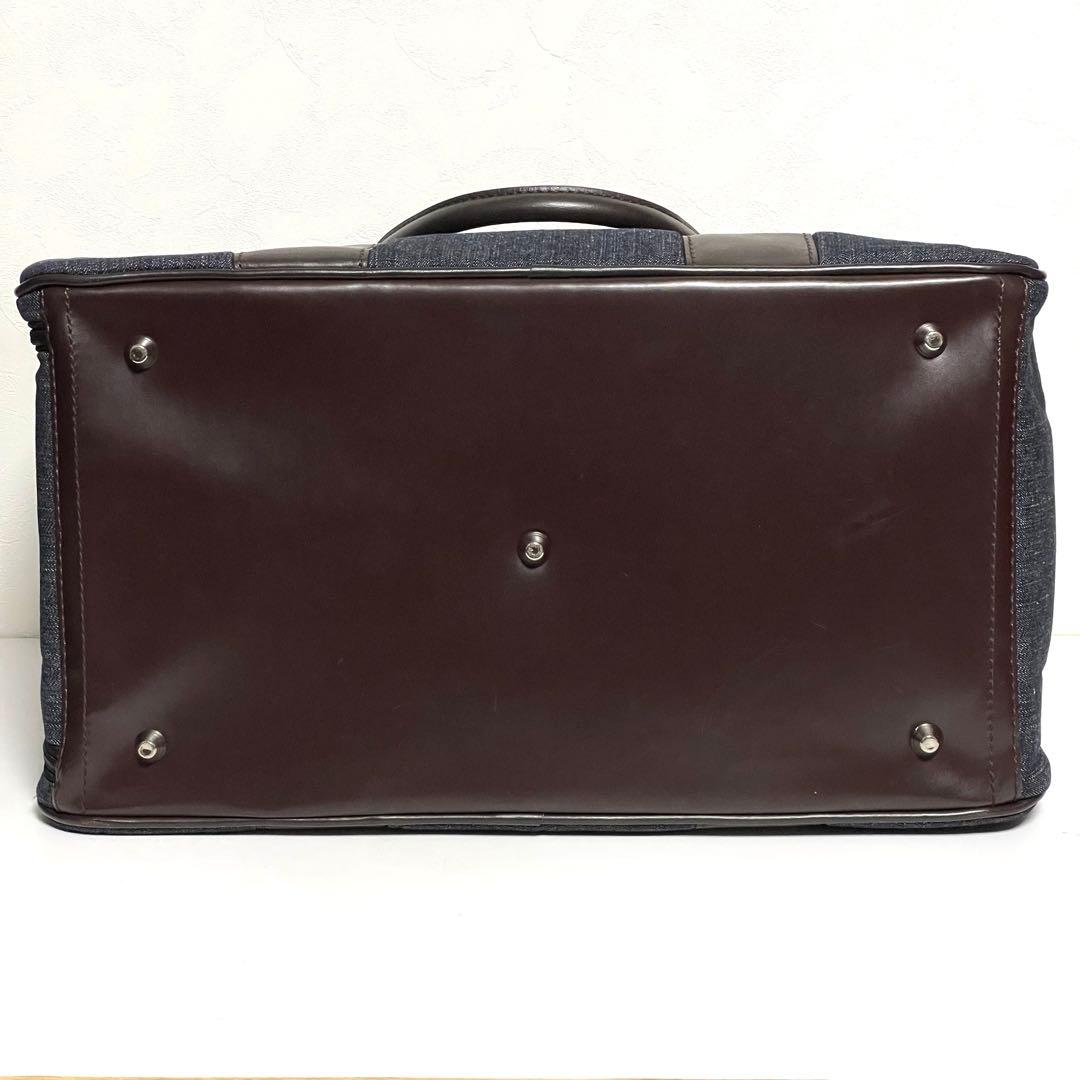 ✨美品 希少✨EVISU エヴィス ボストンバッグ デニム×レザー 斜め掛け