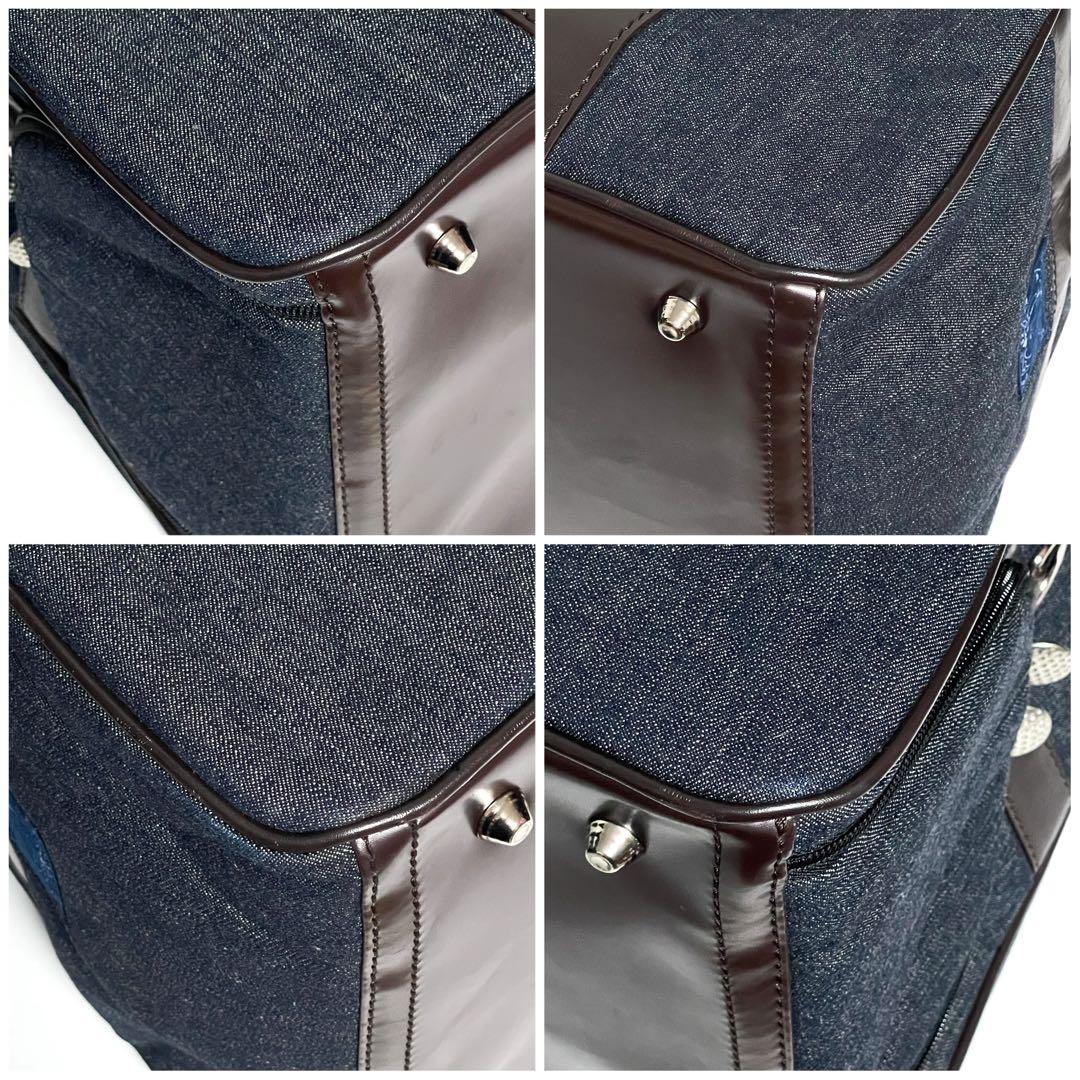 ✨美品 希少✨EVISU エヴィス ボストンバッグ デニム×レザー 斜め掛け