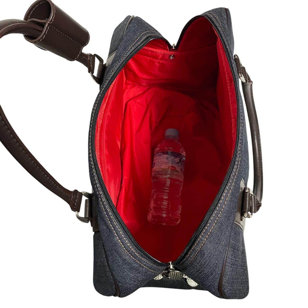 ✨美品 希少✨EVISU エヴィス ボストンバッグ デニム×レザー 斜め掛け