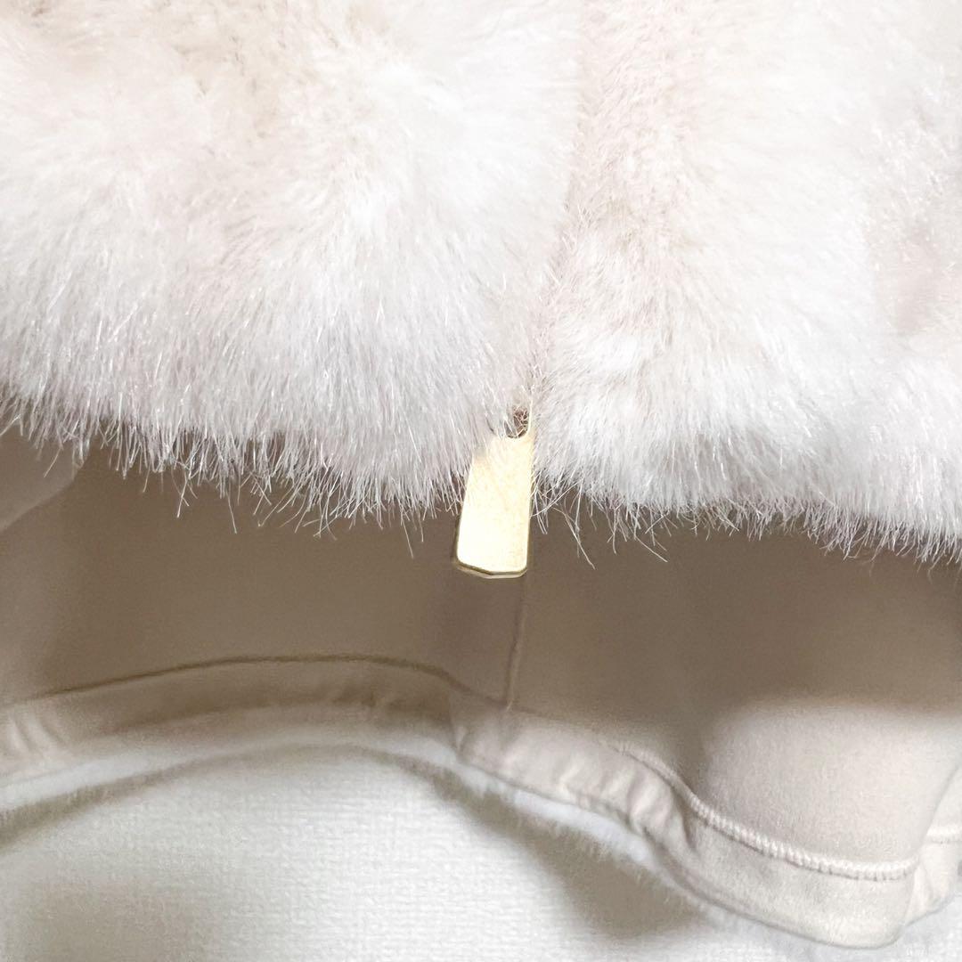 グレースコンチネンタル フェイクミンクフードジャケット　キナリ