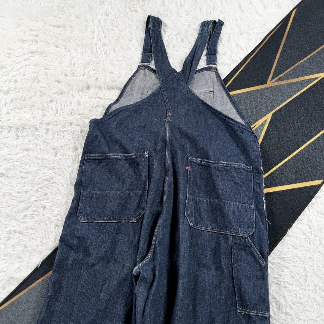 45R オーバーオール インディゴブルー ジーンズ サロペット XL デニム