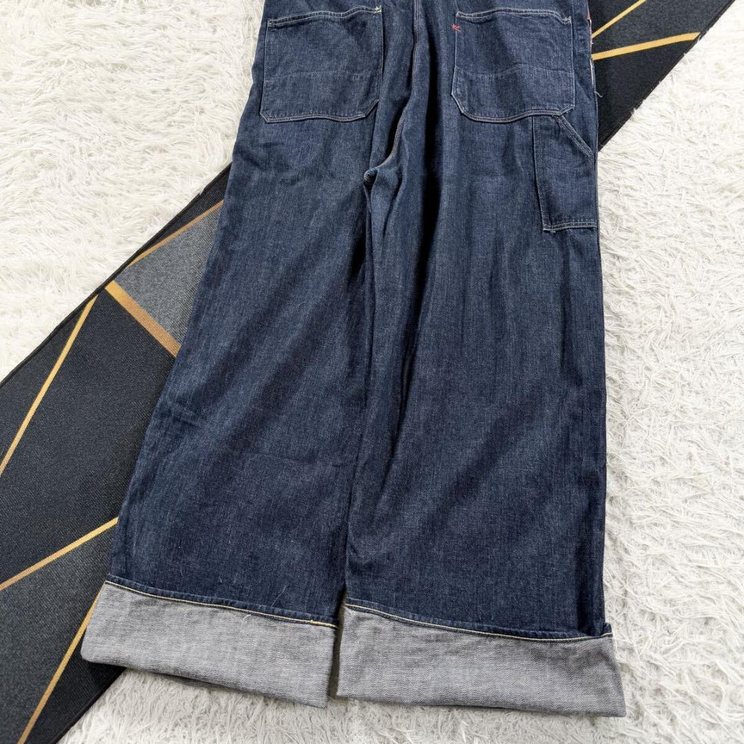 45R オーバーオール インディゴブルー ジーンズ サロペット XL デニム