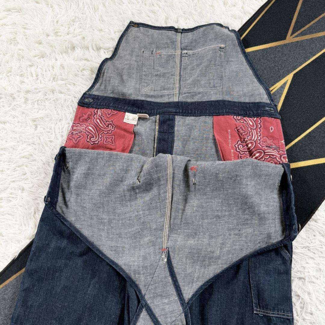 45R オーバーオール インディゴブルー ジーンズ サロペット XL デニム