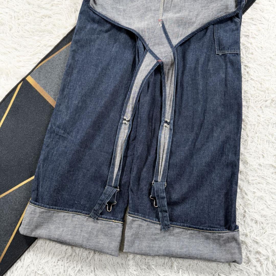 45R オーバーオール インディゴブルー ジーンズ サロペット XL デニム