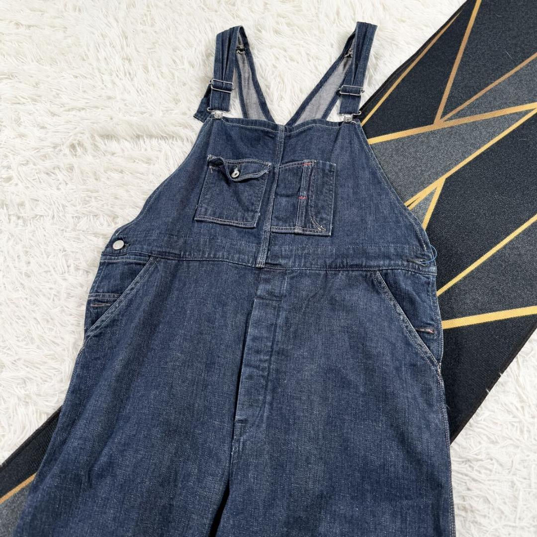 45R オーバーオール インディゴブルー ジーンズ サロペット XL デニム