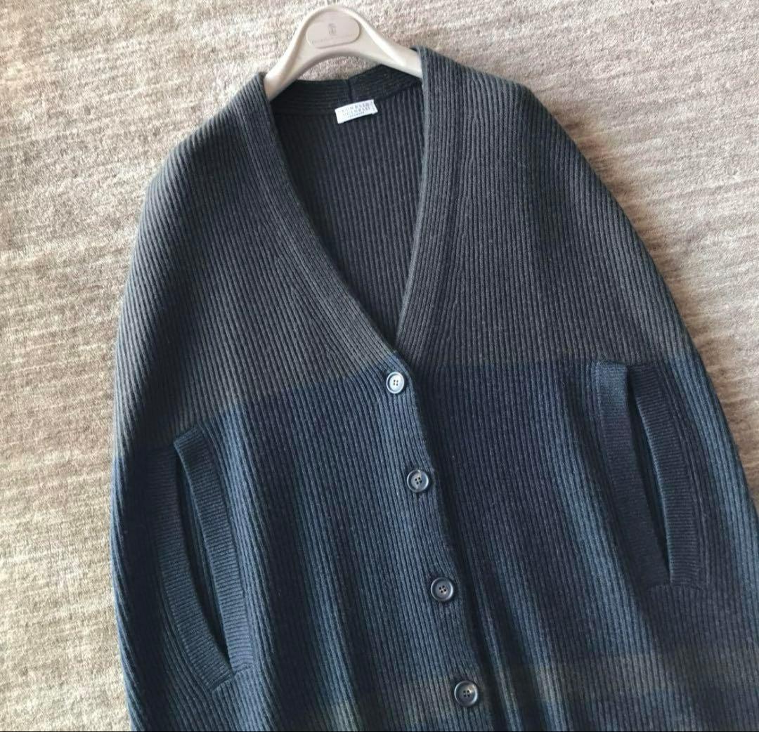 ブルネロクチネリ　カシミア　ニットポンチョ