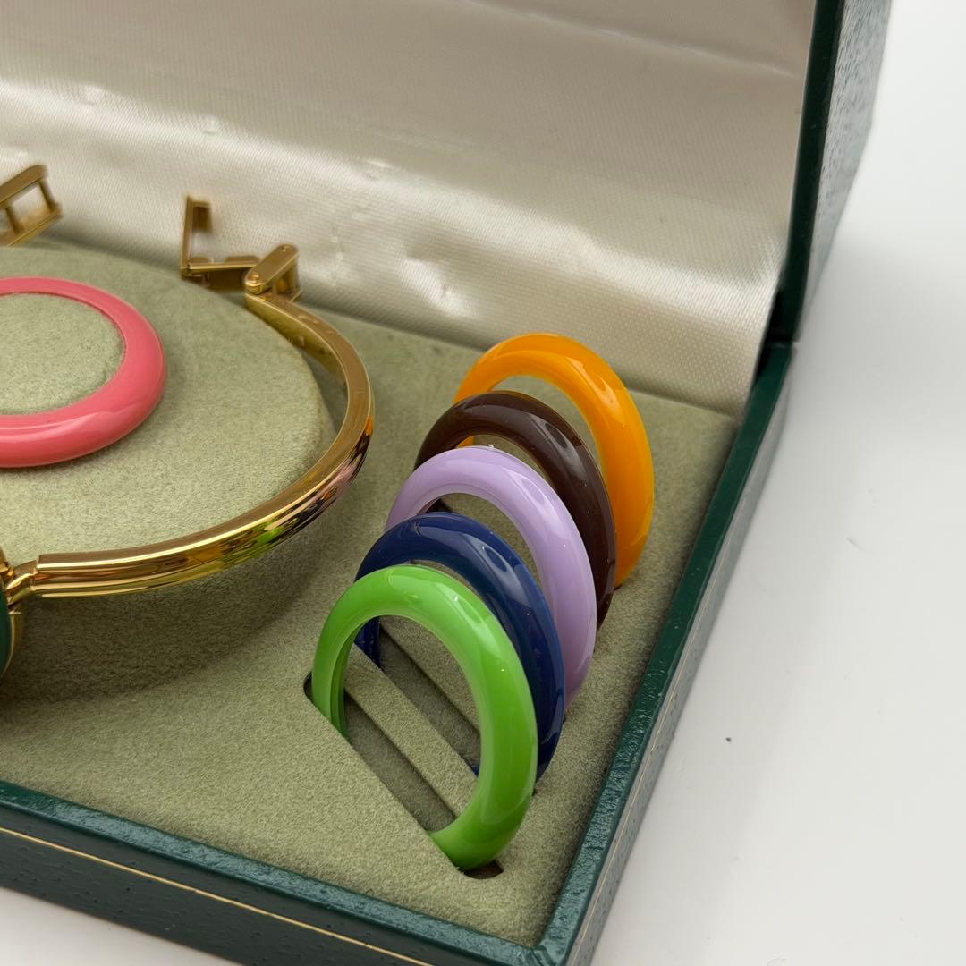 動作未確認　デッドストック　グッチ　チェンジベゼル　クォーツ　ベゼル11個付