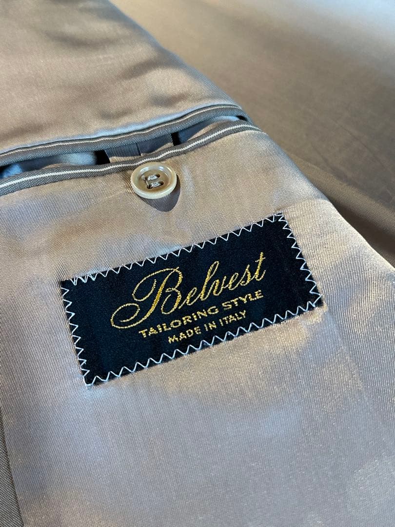 Belvest ストライプスーツ 50