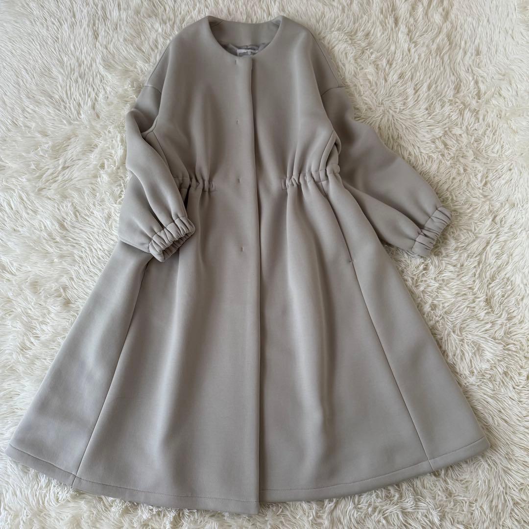 完売品✨極美品✨2024AWビアズリー ダンボールギャザーコート ロングコート