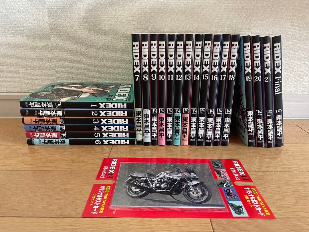 モーターマガジン社「RIDEX」全巻　東本昌平　ポストカード付