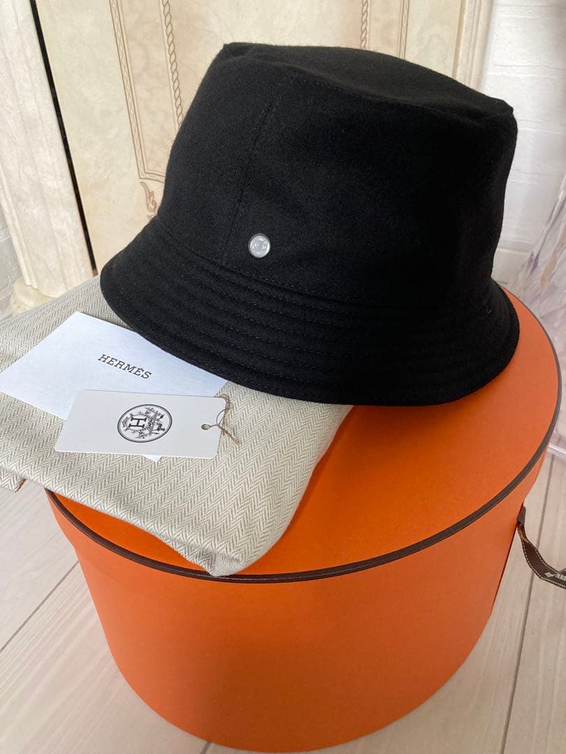 エルメス　バケットハット　黒