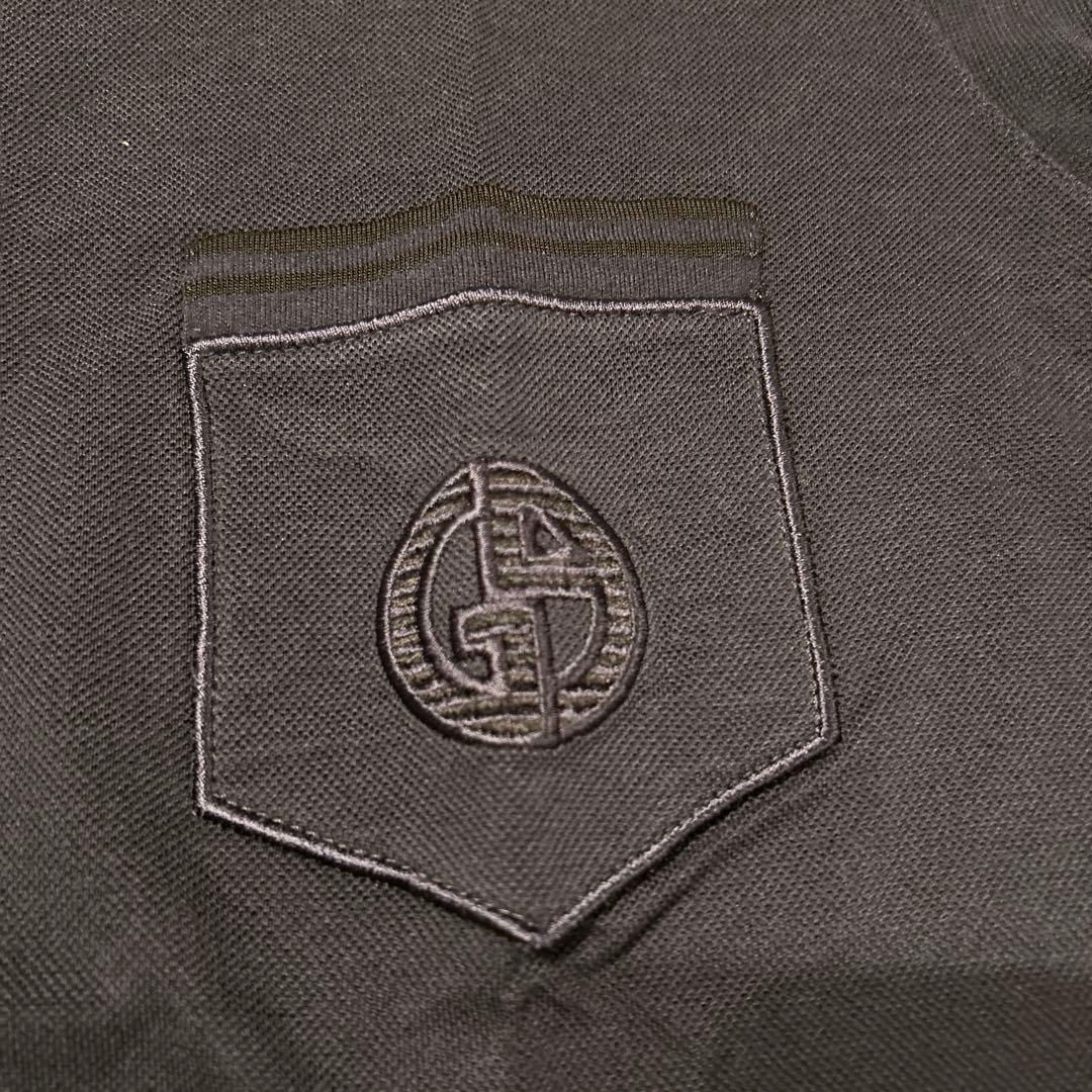 Giorgio Armani ボタン付きポロシャツ 46 ネイビー