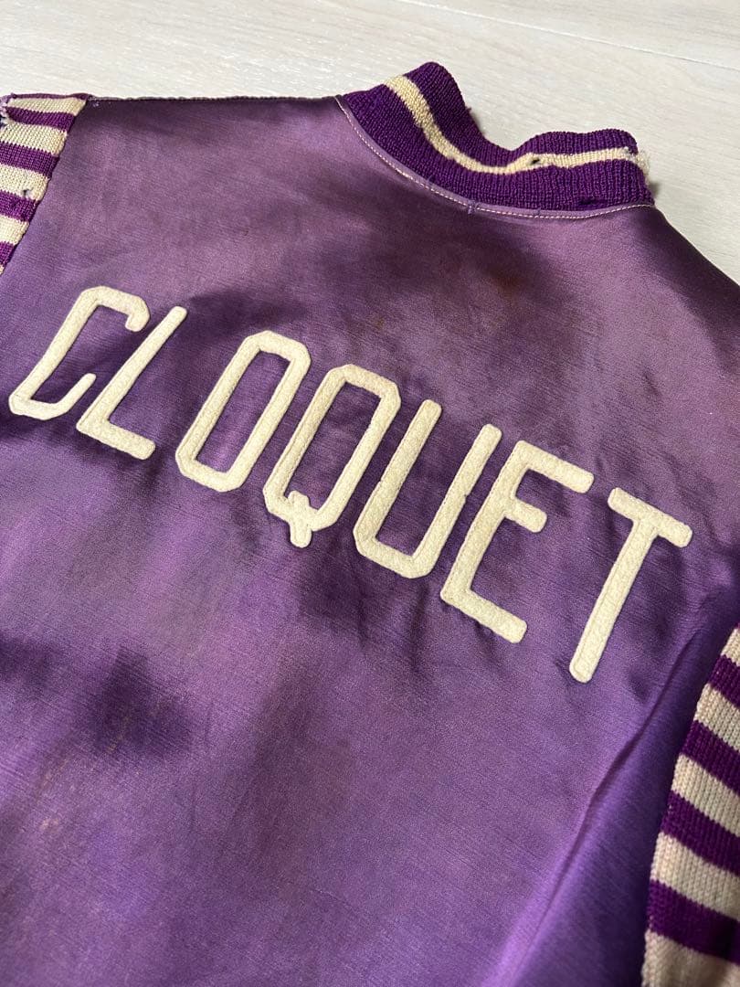 50's サテンボタスタ　スタジャン　ボロ