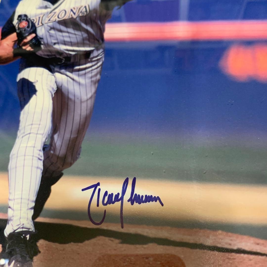MLB公式鑑定ホログラム付 ランディジョンソン 直筆サイン入り　フォトプラーク