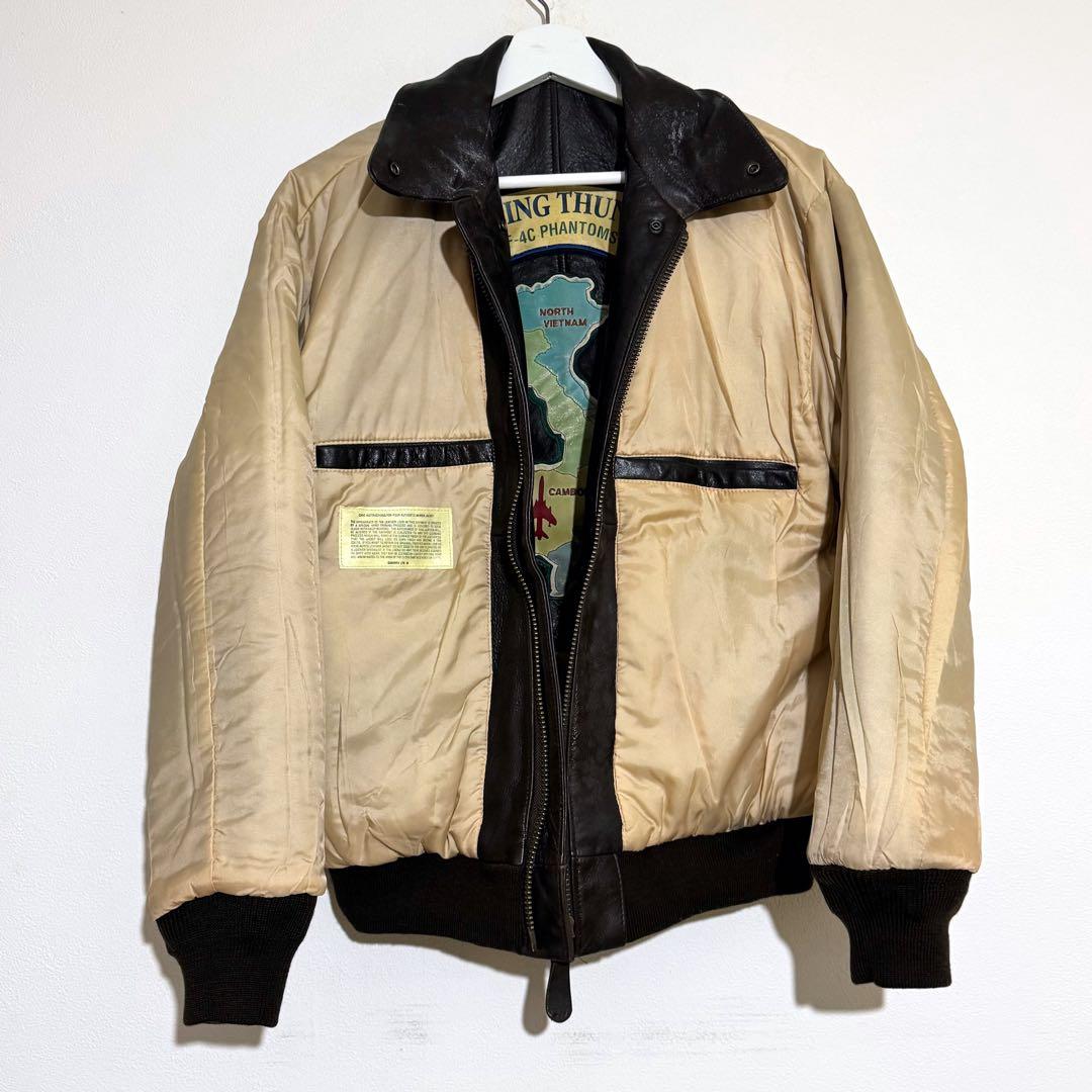 AVIREX A-2 フライトジャケット レザージャケット 茶色 ミリタリー古着