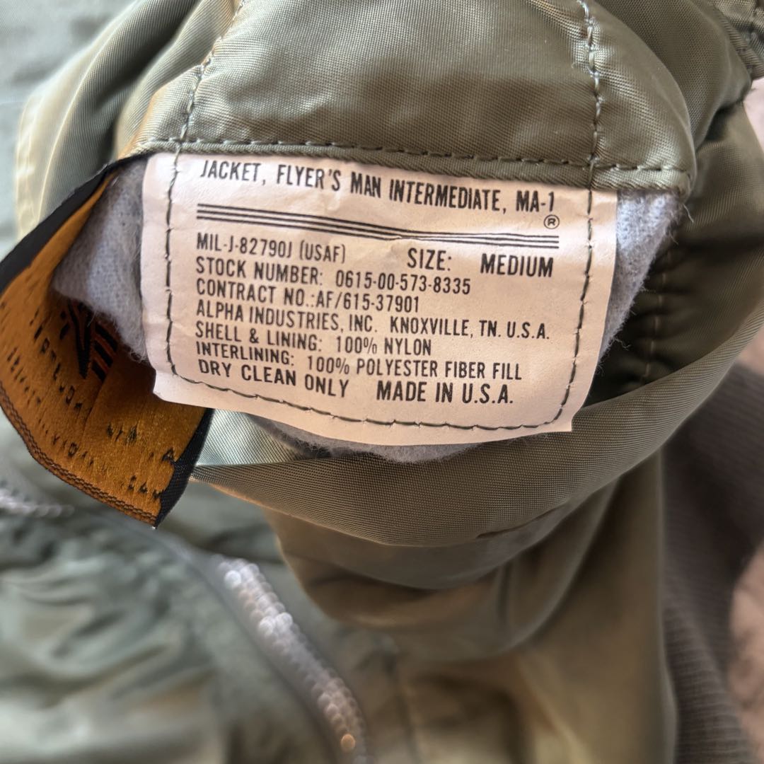 MA-1 フライトジャケット alpha アメカジ　アメリカ製　90s 00s