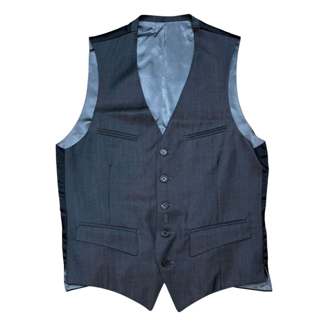 極美品 バーバリーブラックレーベル スリーピース スーツ 総裏 ロゴ総柄 38