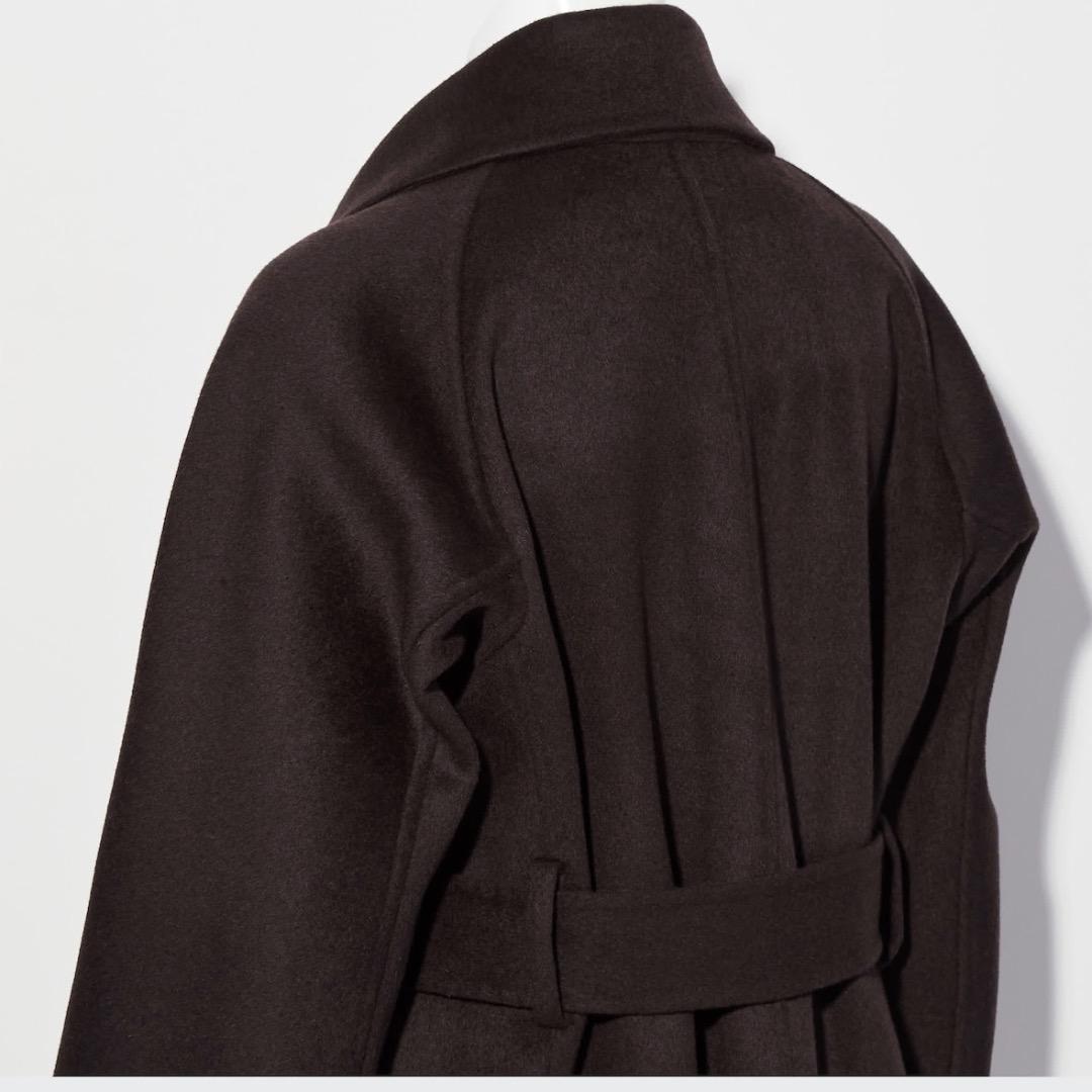Uniqlo　＋J　カシミヤブレンド　ラップロングコート　ブラック　L