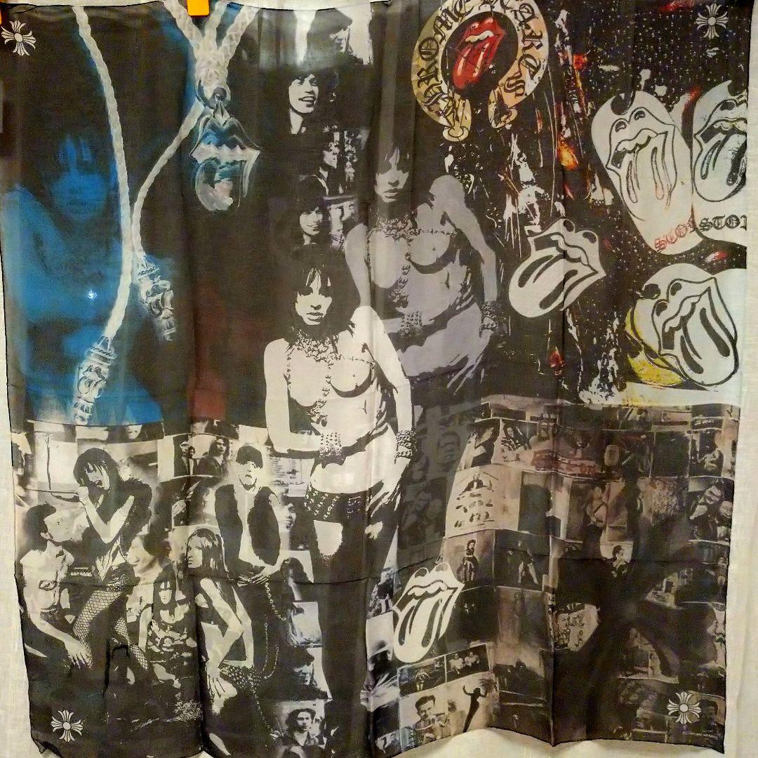 未使用 クロムハーツ ローリングストーンズ スカーフ ストール