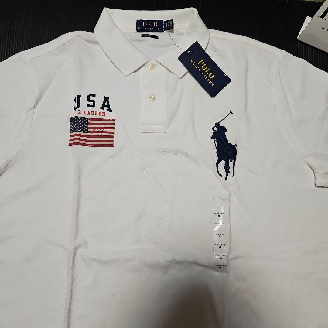 未使用❕POLO 星条旗 BIGPONY ポロシャツ 185/104A XL