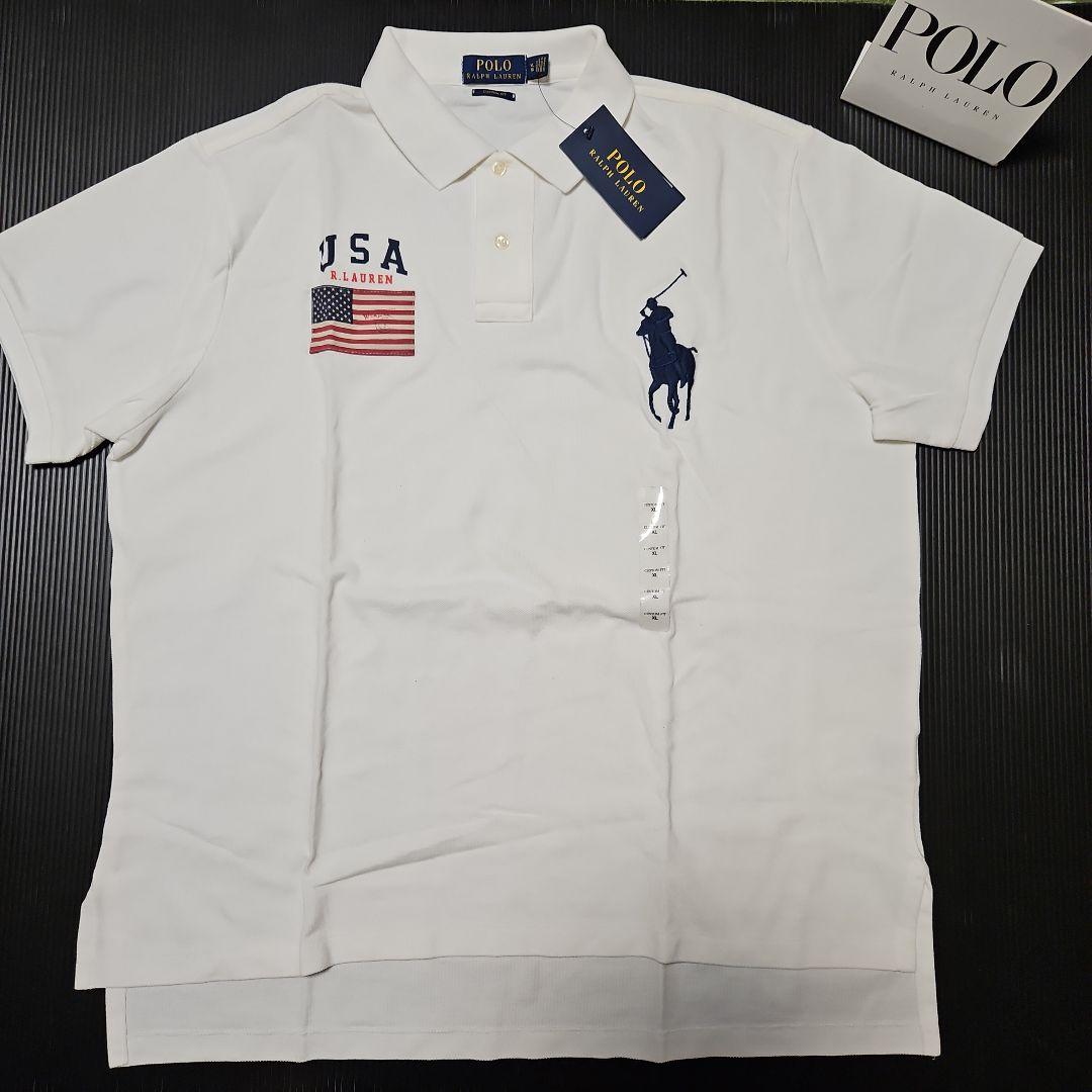未使用❕POLO 星条旗 BIGPONY ポロシャツ 185/104A XL