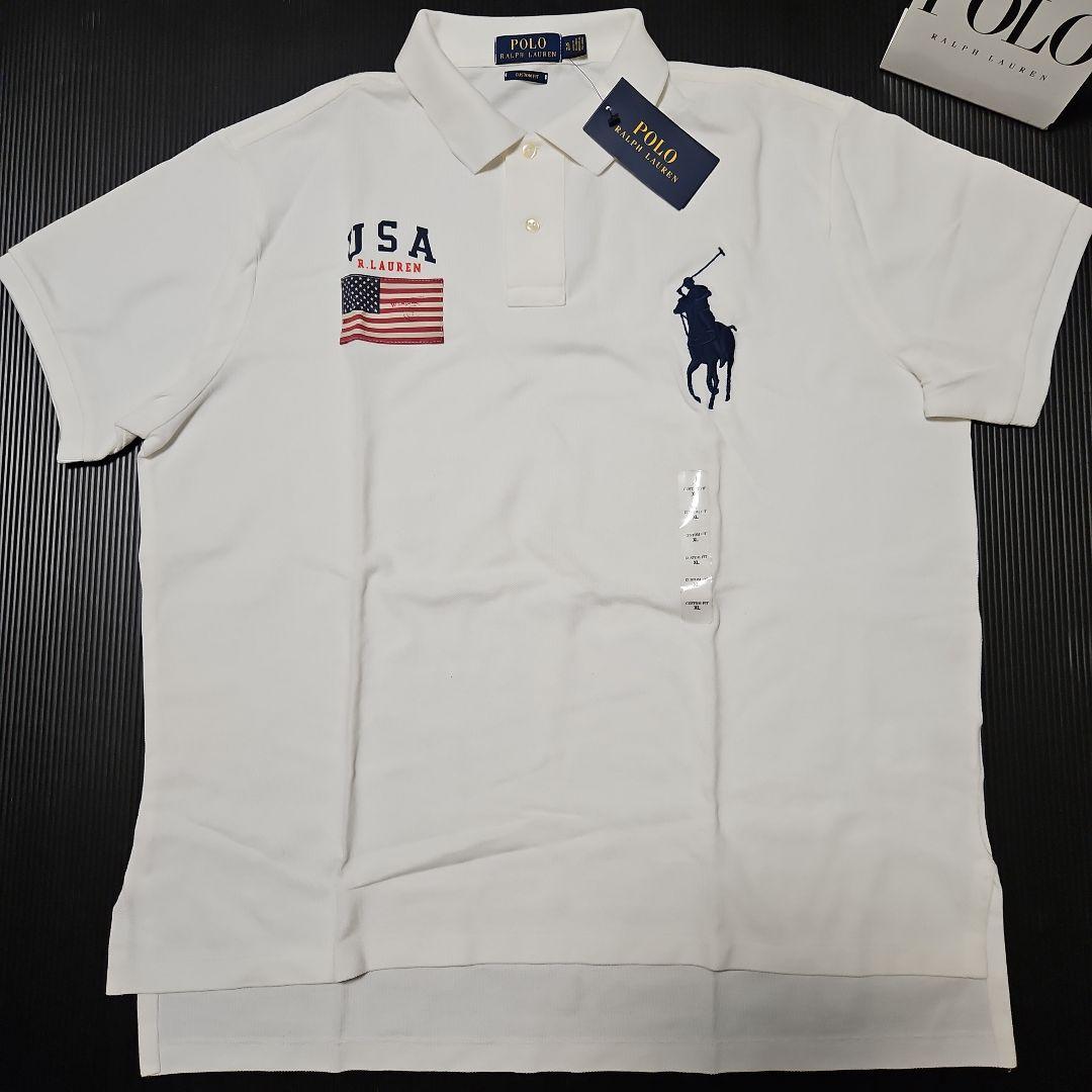 未使用❕POLO 星条旗 BIGPONY ポロシャツ 185/104A XL