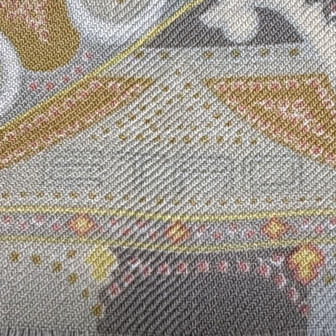 極美品★ETRO エトロ シルク混 イタリア ペイズリー 大判ストール スカーフ