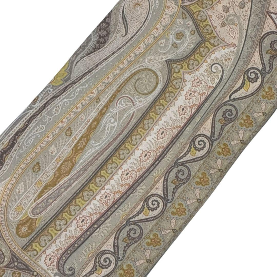 極美品★ETRO エトロ シルク混 イタリア ペイズリー 大判ストール スカーフ