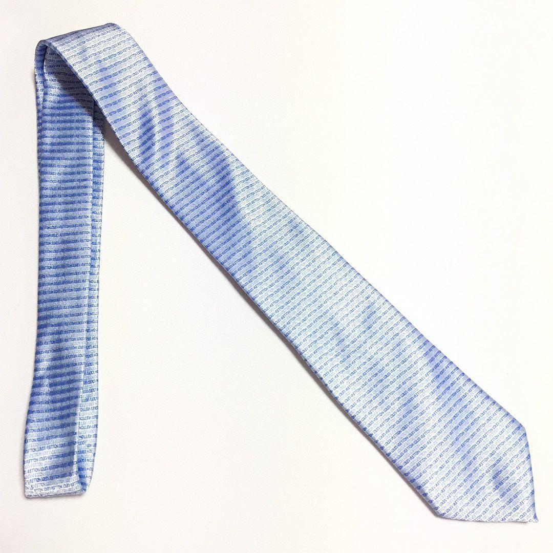 未使用級 ルイヴィトン Louis Vuitton ネクタイ ライトブルー 総柄