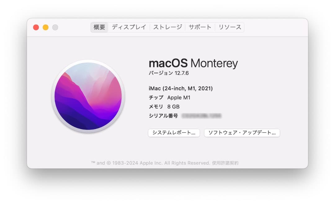 【超美品】Apple iMac (24-inch, M1, 2021) ブルー