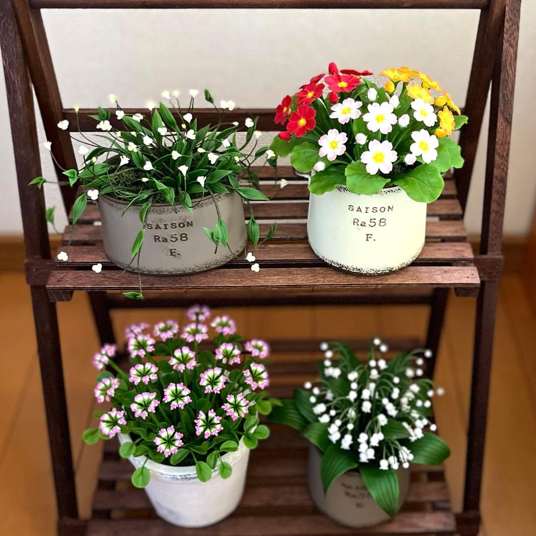 専用　ブライダルベール　プリムラジュリアン　れんげそう　すずらん　クレイフラワー