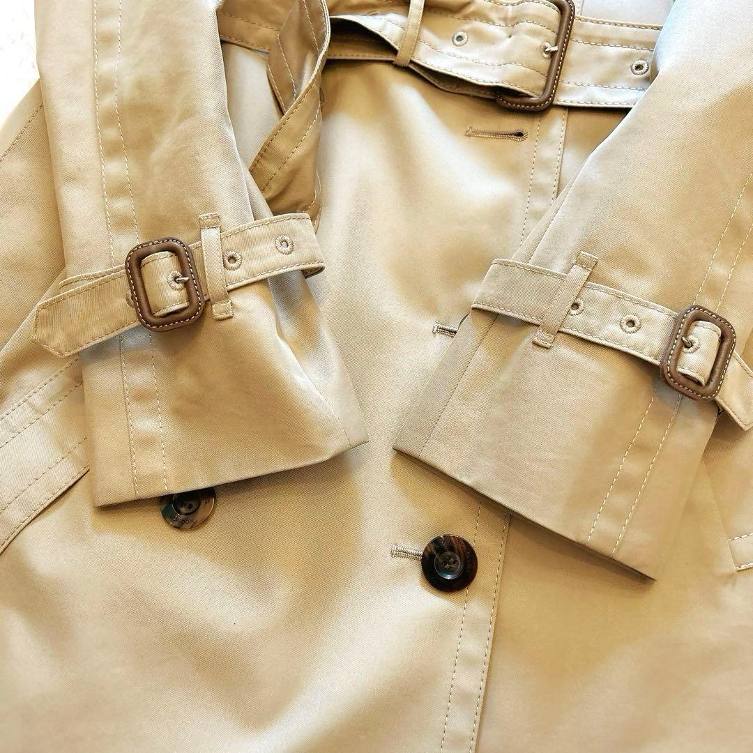 【極美品】アクアスキュータム　ライナー付トレンチコート　チェック ベージュ　４