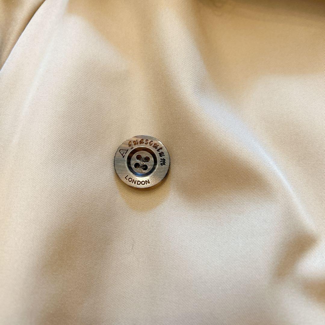 【極美品】アクアスキュータム　ライナー付トレンチコート　チェック ベージュ　４