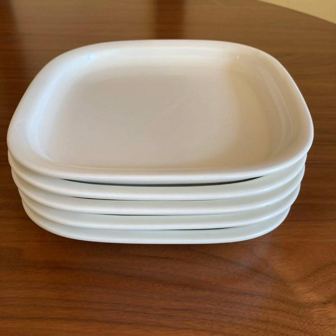 柳宗理 白黒プレート M ホワイト スクエア 5枚セット