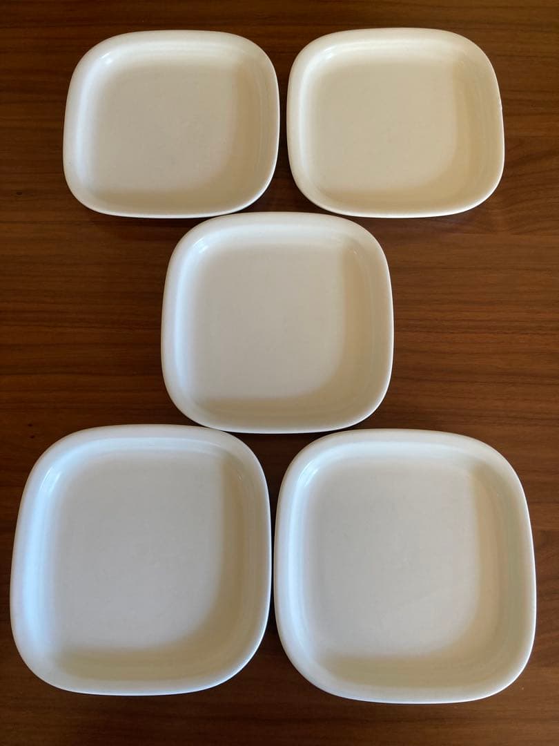 柳宗理 白黒プレート M ホワイト スクエア 5枚セット