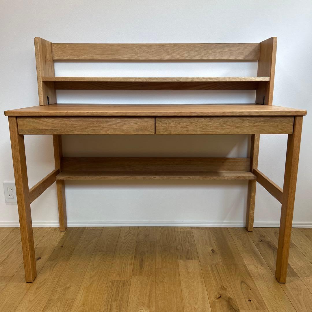 ★さとみ★◼️超美品◼️MUJI 無印良品◼️オーク無垢材デスク
