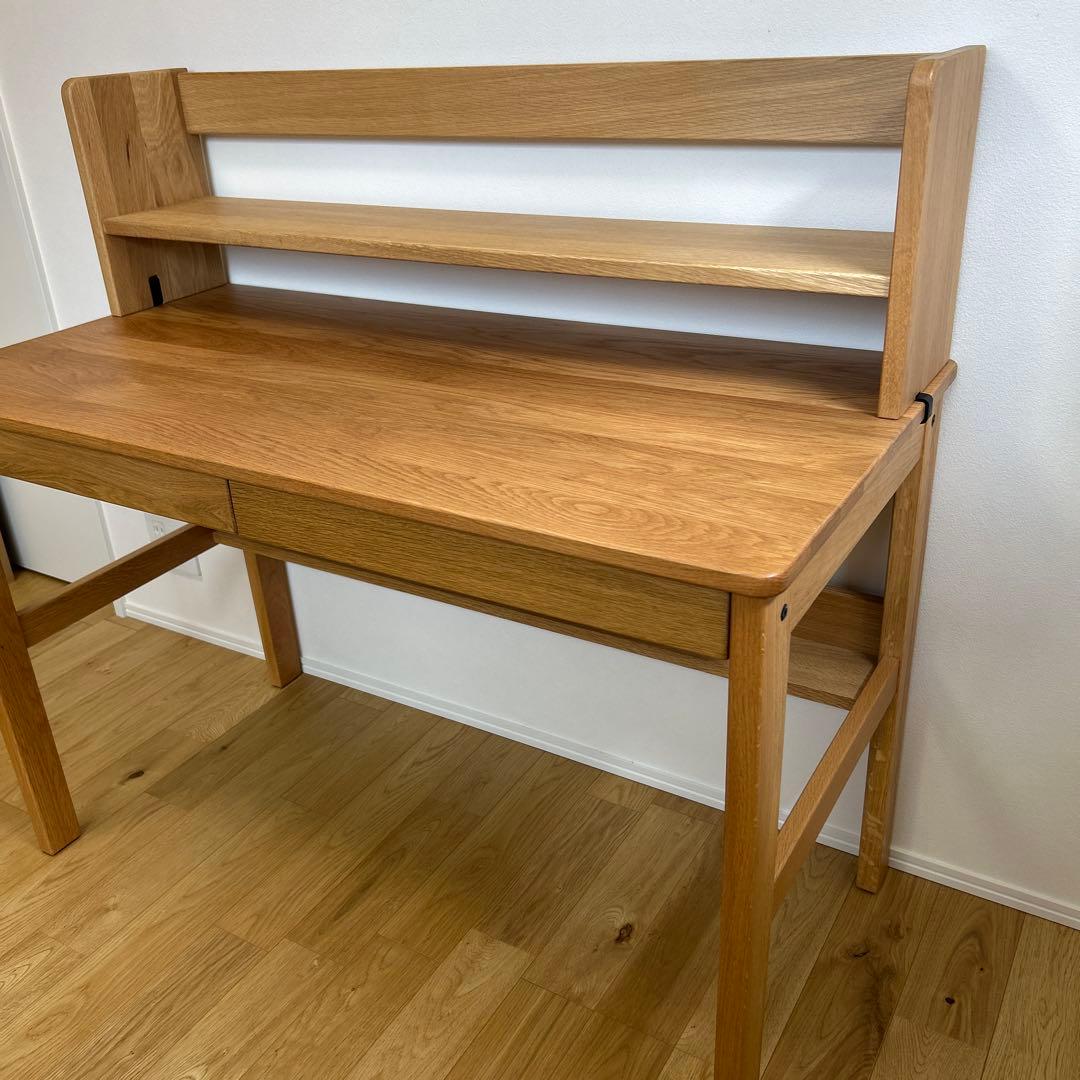 ★さとみ★◼️超美品◼️MUJI 無印良品◼️オーク無垢材デスク