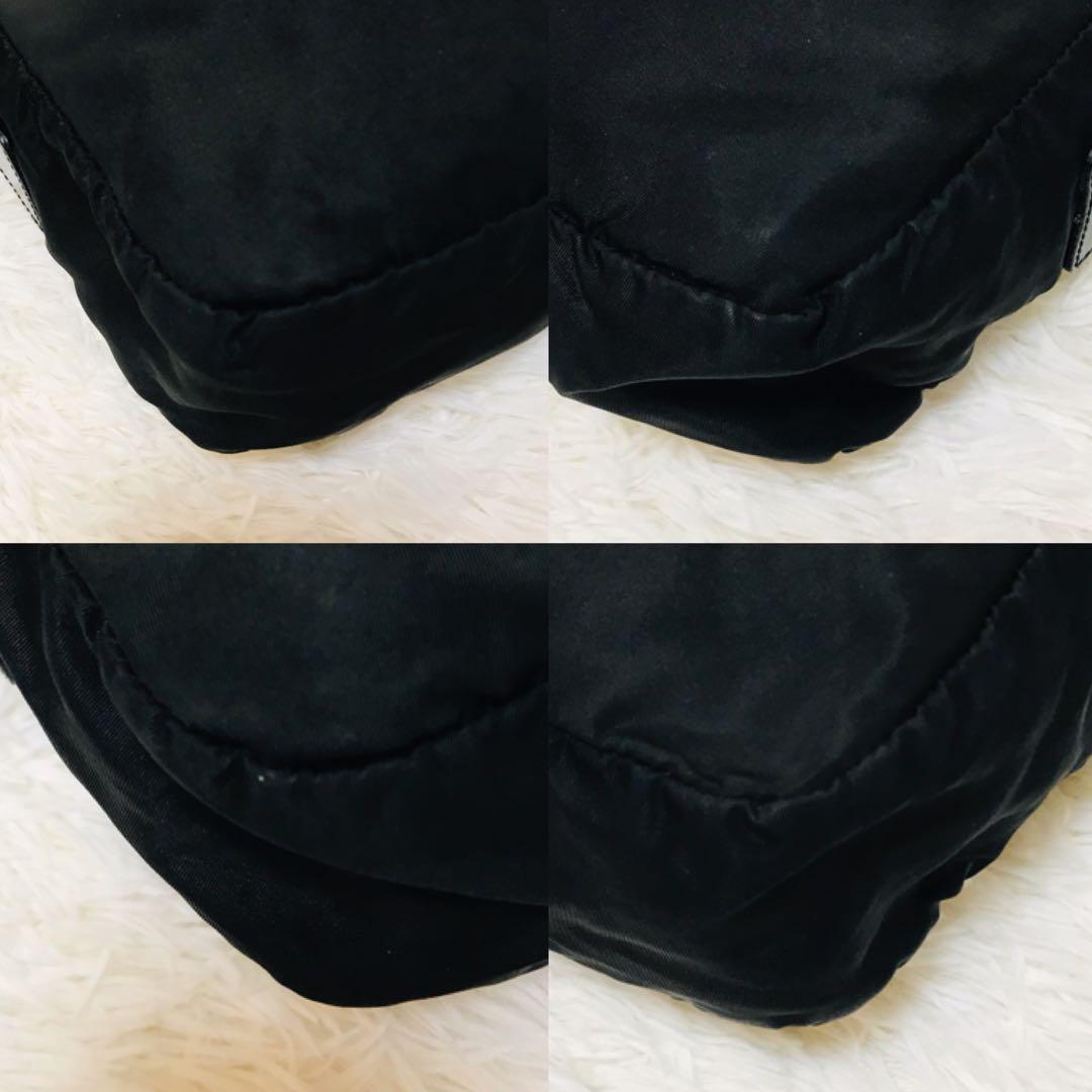 【美品】プラダ カメラバッグ 三角ロゴ ブラック ギャランティカード付属