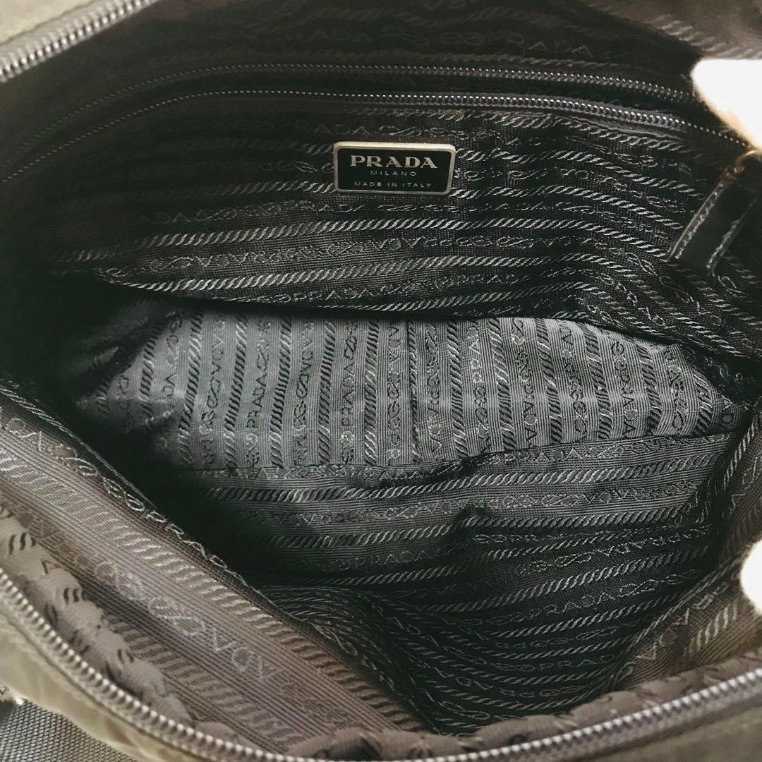 【美品】プラダ カメラバッグ 三角ロゴ ブラック ギャランティカード付属