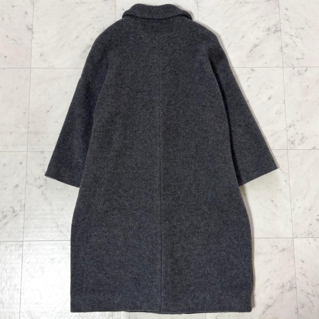 美品現行 MAX&Co. チェスターコート ウールブレンド ダークグレー L