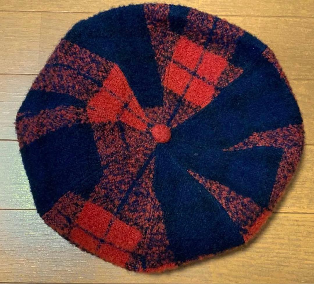 RUDE GALLERY ビッグ キャスケット 3 約59cm 黒赤 チェック