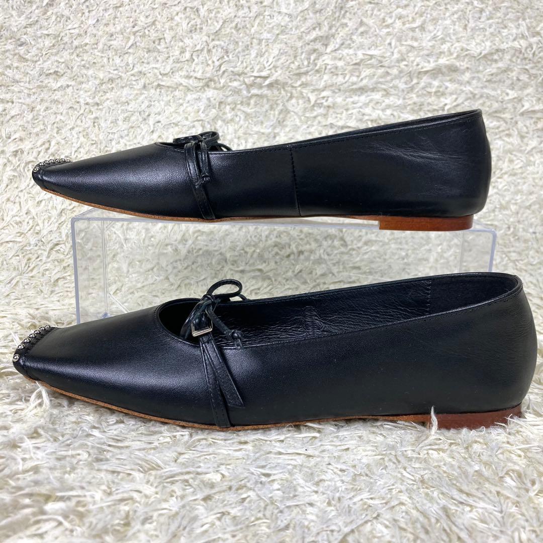 『未使用級』CHEMBUR メリージェーン パンプス スクエア スタッズ リボン