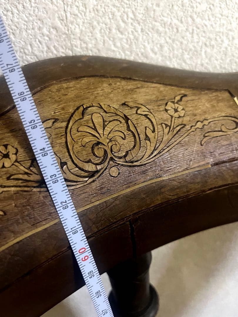 お値下げ中　英国　イギリス　アンティーク椅子　象嵌　コーナー木製コーナーチェア