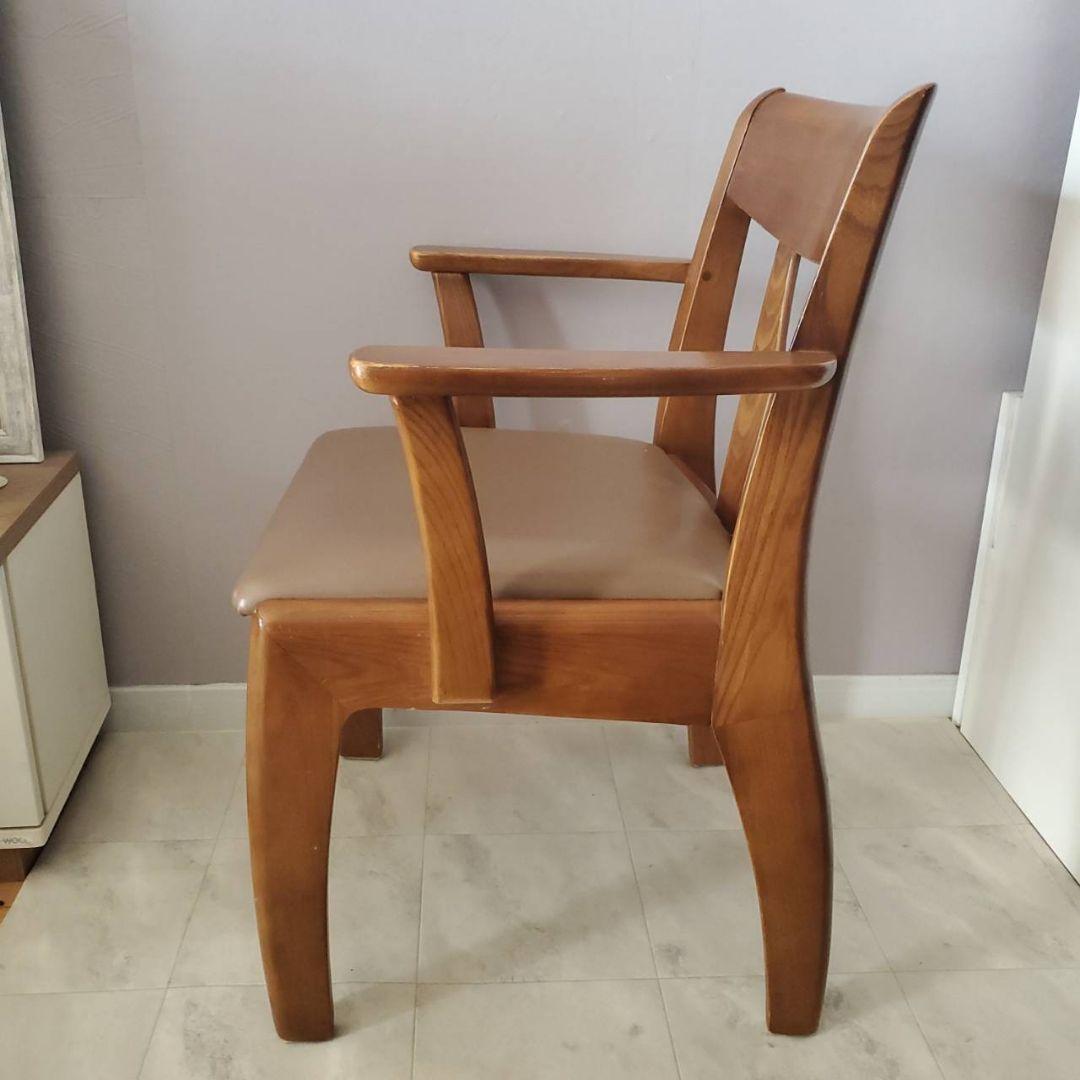 光製作所 HIKARI ダイニングチェア 椅子 レトロ木製アームチェア モダン