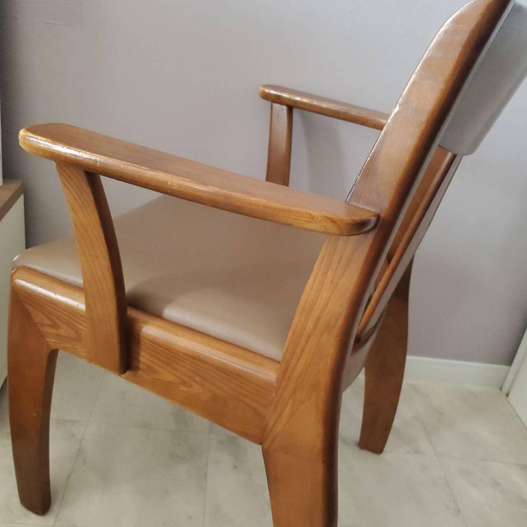 光製作所 HIKARI ダイニングチェア 椅子 レトロ木製アームチェア モダン