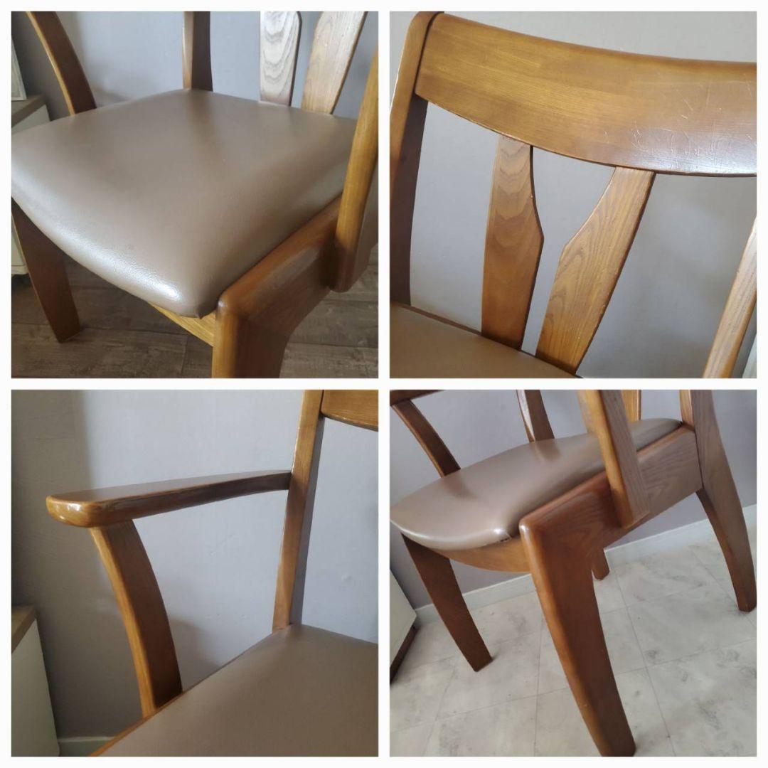 光製作所 HIKARI ダイニングチェア 椅子 レトロ木製アームチェア モダン