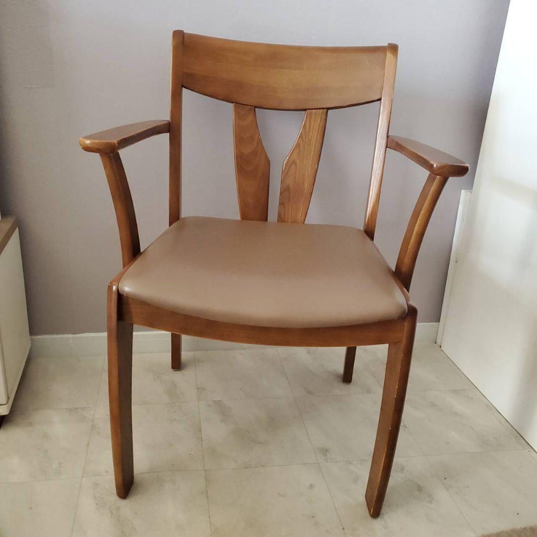 光製作所 HIKARI ダイニングチェア 椅子 レトロ木製アームチェア モダン