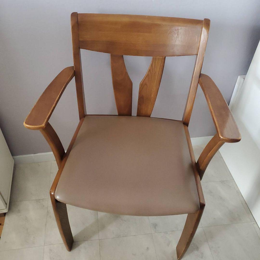 光製作所 HIKARI ダイニングチェア 椅子 レトロ木製アームチェア モダン