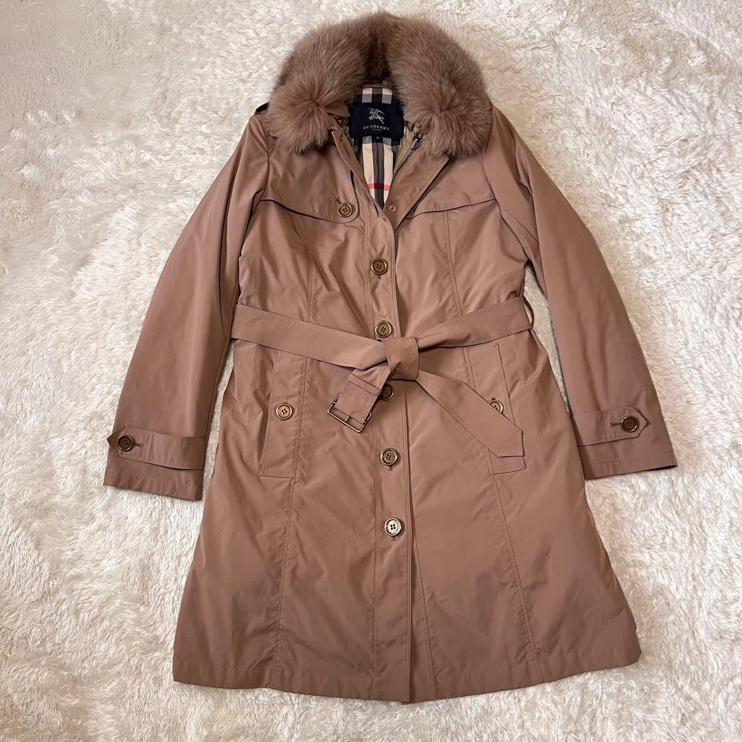 美品 バーバリーロンドン 5way トレンチコート ダウンライナー ファー付き