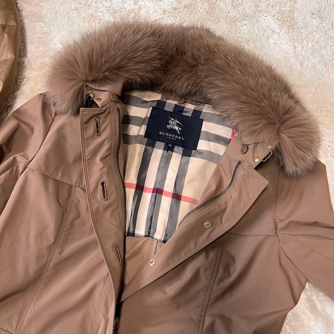 美品 バーバリーロンドン 5way トレンチコート ダウンライナー ファー付き